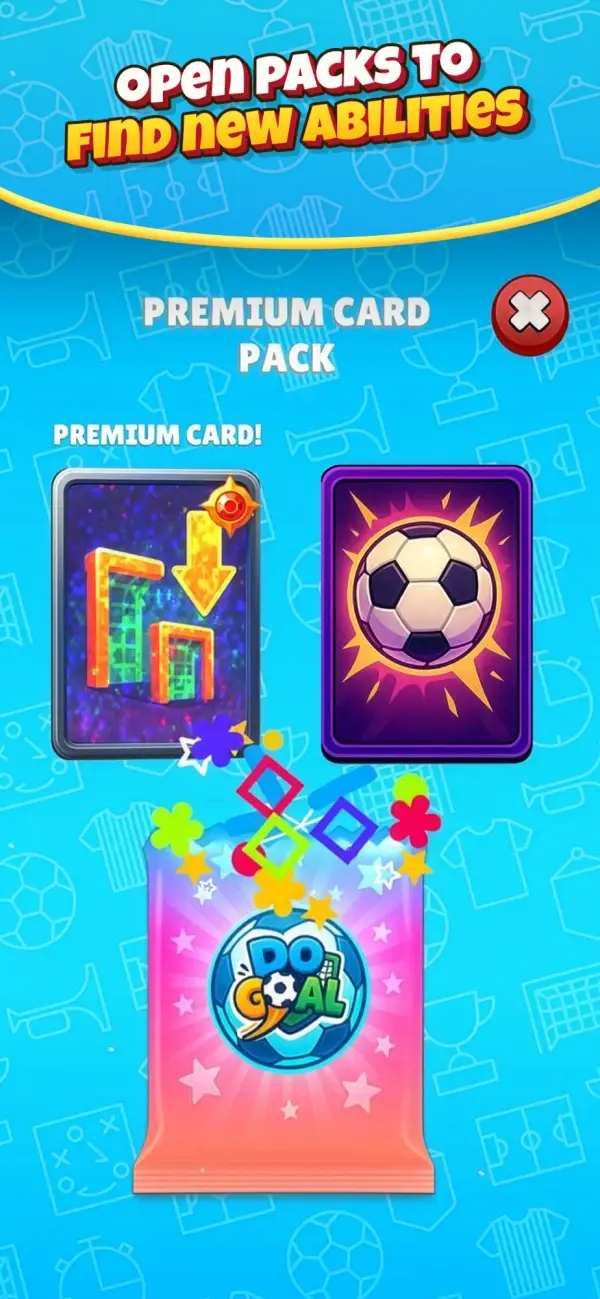 Opening a premium card pack