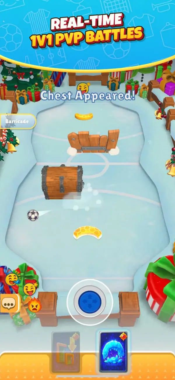 Real-time 1v1 match in the snow arena